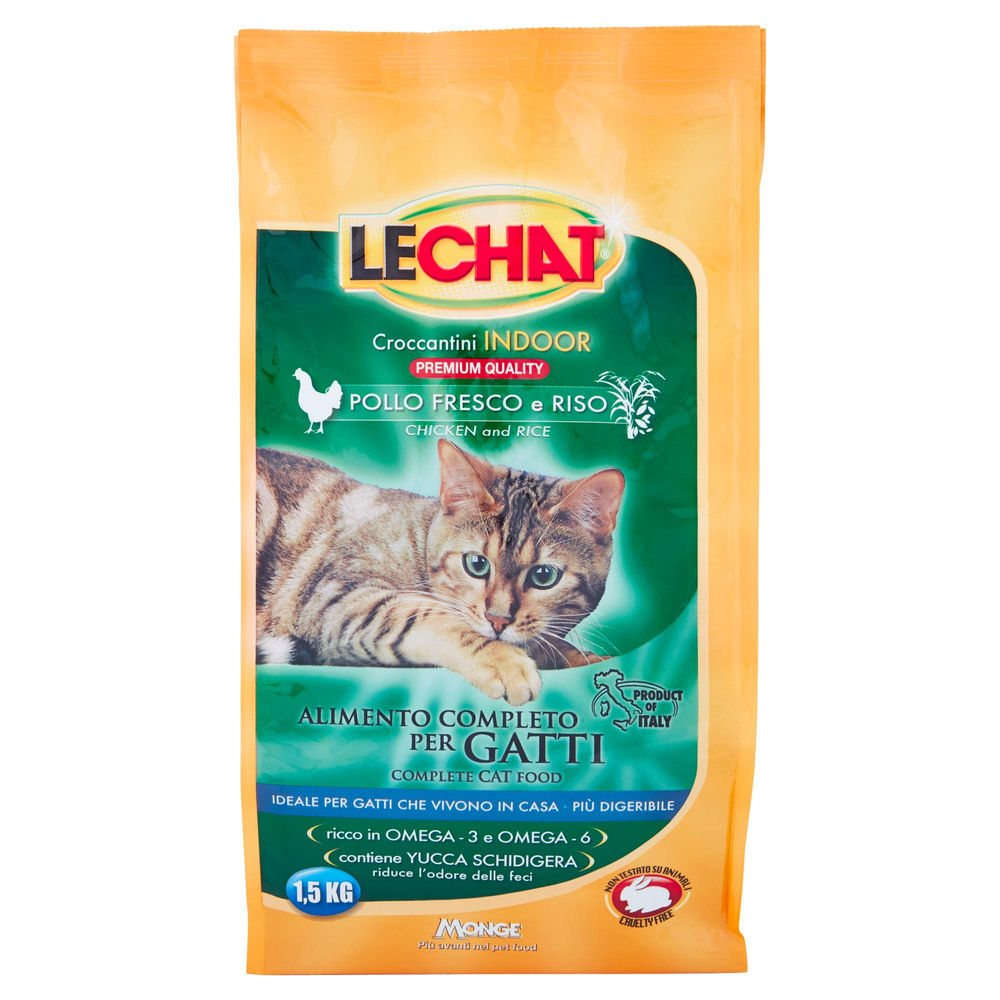 SECCO GATTO LECHAT CROCCANTINO INDOOR SACCO KG.1,5 - 5