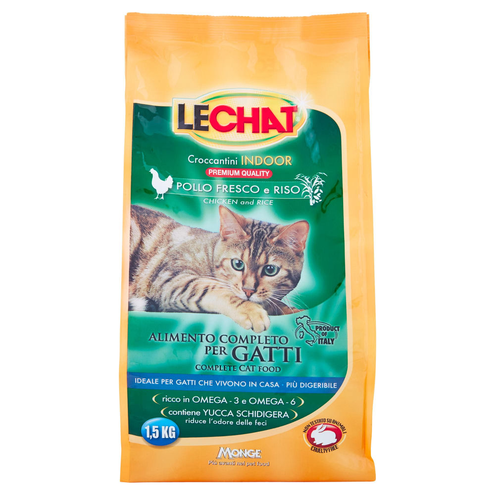 Secco gatto lechat croccantino indoor sacco kg.1,5