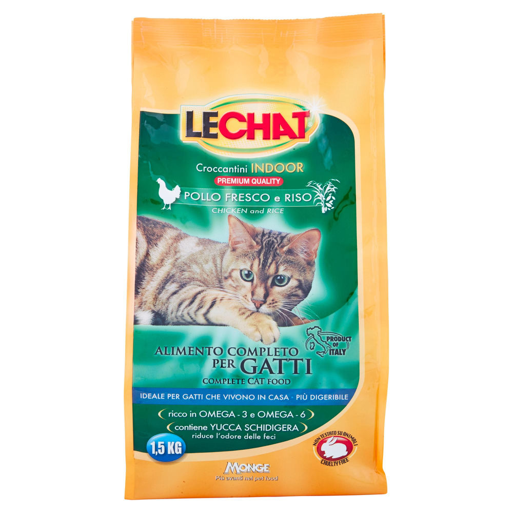 SECCO GATTO LECHAT CROCCANTINO INDOOR SACCO KG.1,5 - 6