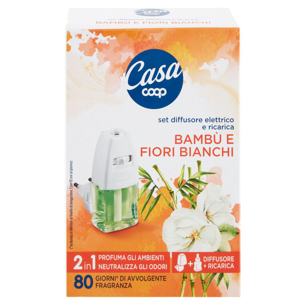 DEODORANTE AMB.ELETTR.COOP CASA 2IN1+RICAR. BAMBU' E FIORI BIANCHI ML 20 PZ.1 - 7