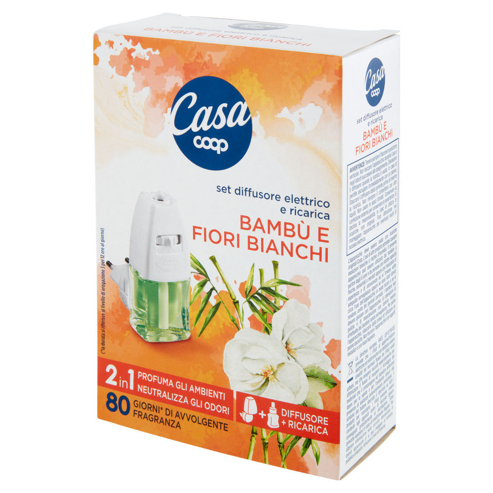 DEODORANTE AMB.ELETTR.COOP CASA 2IN1+RICAR. BAMBU' E FIORI BIANCHI ML 20 PZ.1 - 8