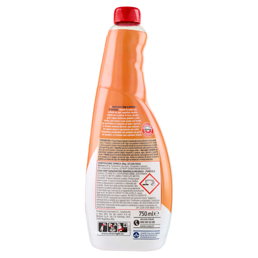 DETERGENTE SGRASSATORE COOP CASA UNIVERSALE MARSIGLIA RICARICA ML750 - 14
