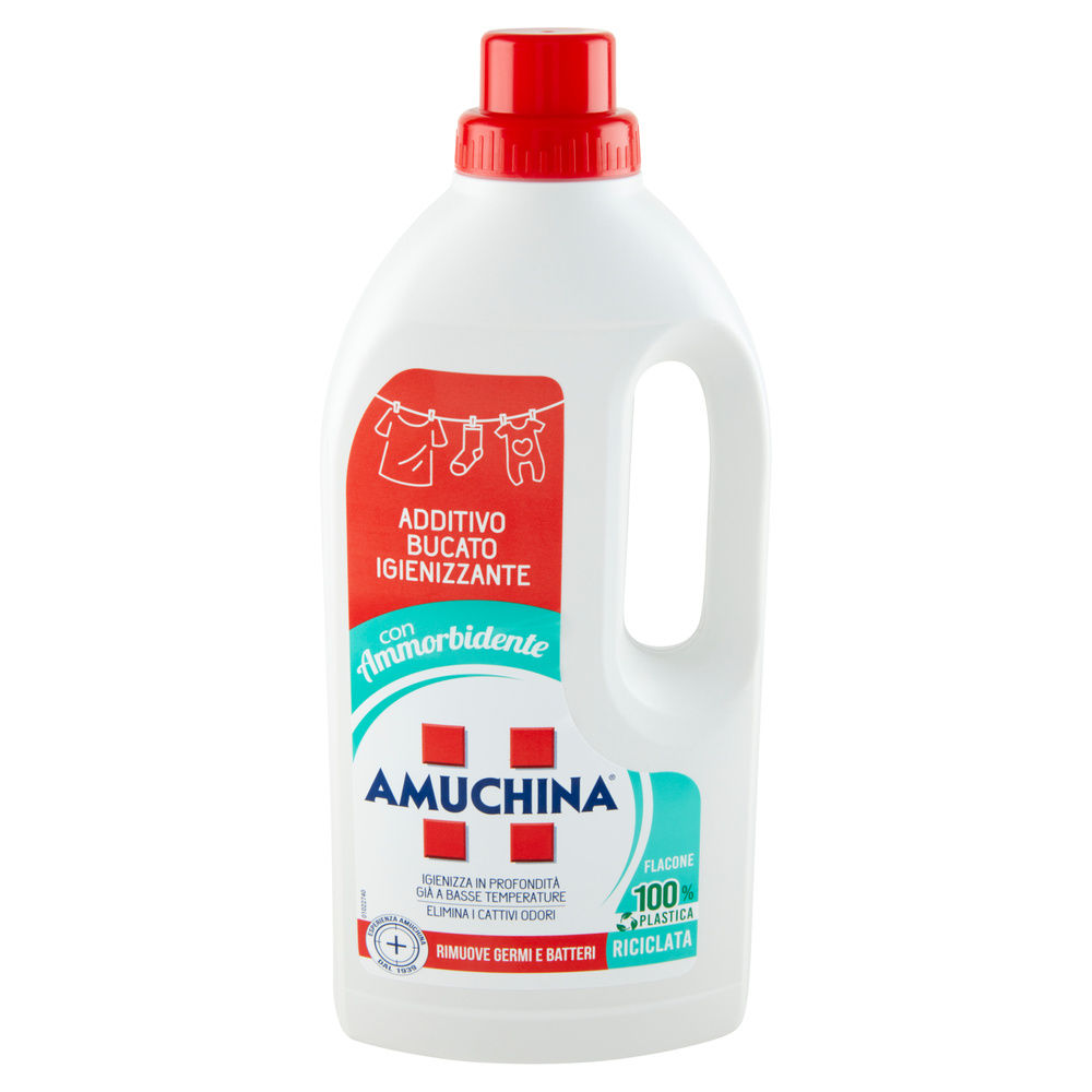 ADDITIVO IGIENIZZANTE BUCATO AMUCHINA LIQUIDO CON AMMORBIDENTE L 1 - 2