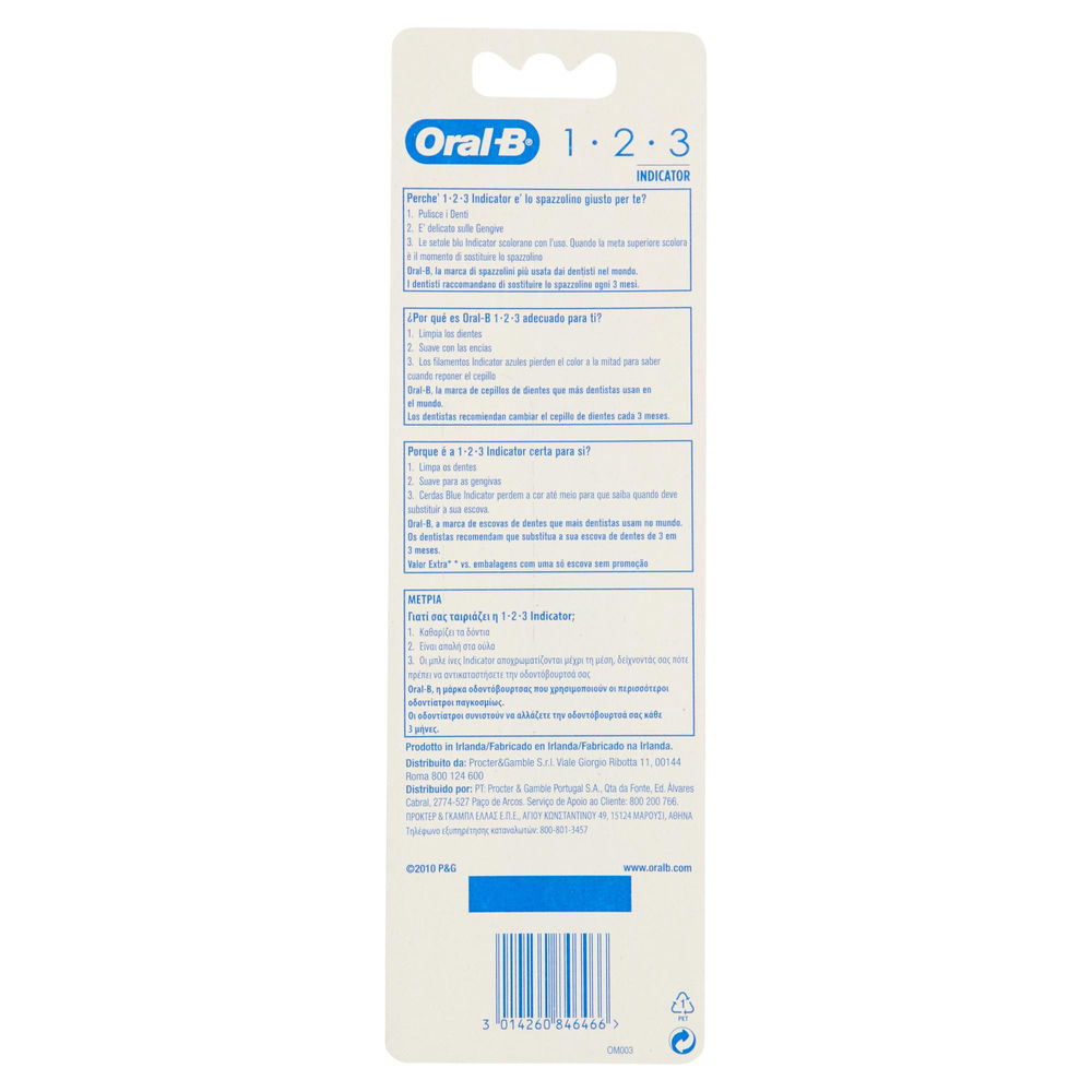 SPAZZOLINO ORAL B 123 INDICATOR X2 BIPACCO PZ 1 - 1