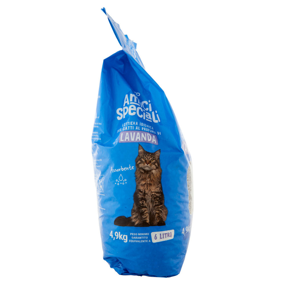 LETTIERA IGIENICA PER GATTI  AMICI SPECIALI COOP PROFUMO DI LAVANDA LT.6 KG. 5,5 - 3