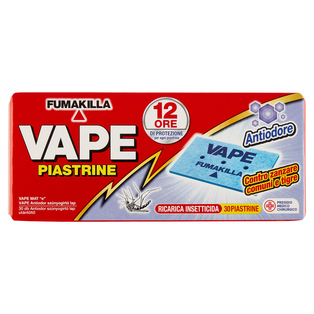 REPULSIVO ZANZARE VAPE ANTIODORE PIASTRINE PZ.30 - 0