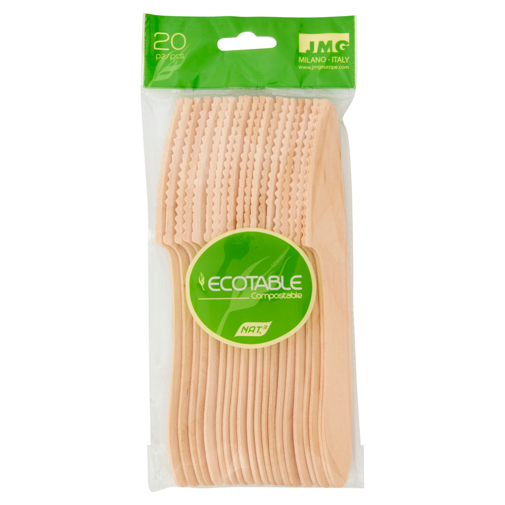 COLTELLI ECO ECOTABLE NAT3 IN LEGNO BUSTA PZ20 - 0