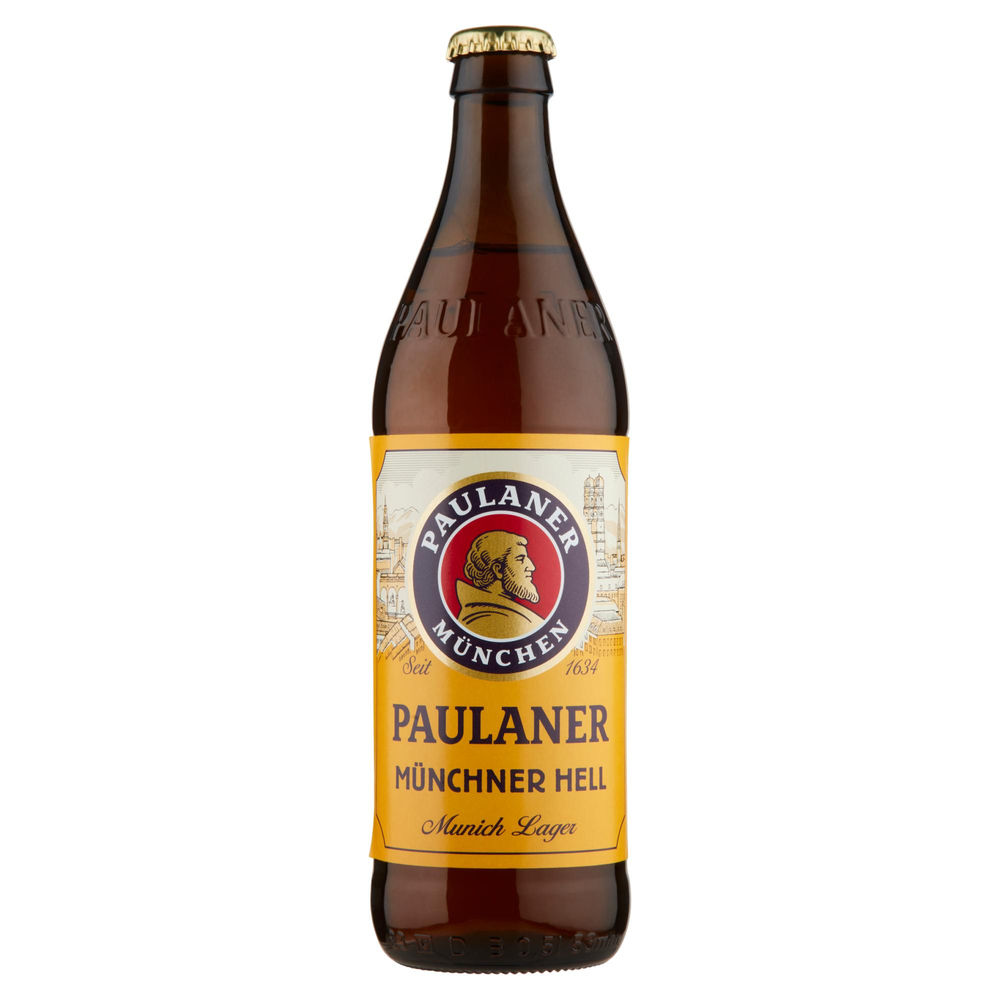 Birra hell paulaner 4,9 gradi bottiglia ml. 500