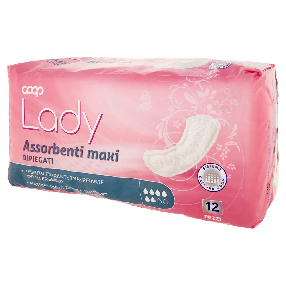 ASSORBENTI PER INCONTINENZA MAXI RIPIEGATI COOP LADY PZ.12 - 7