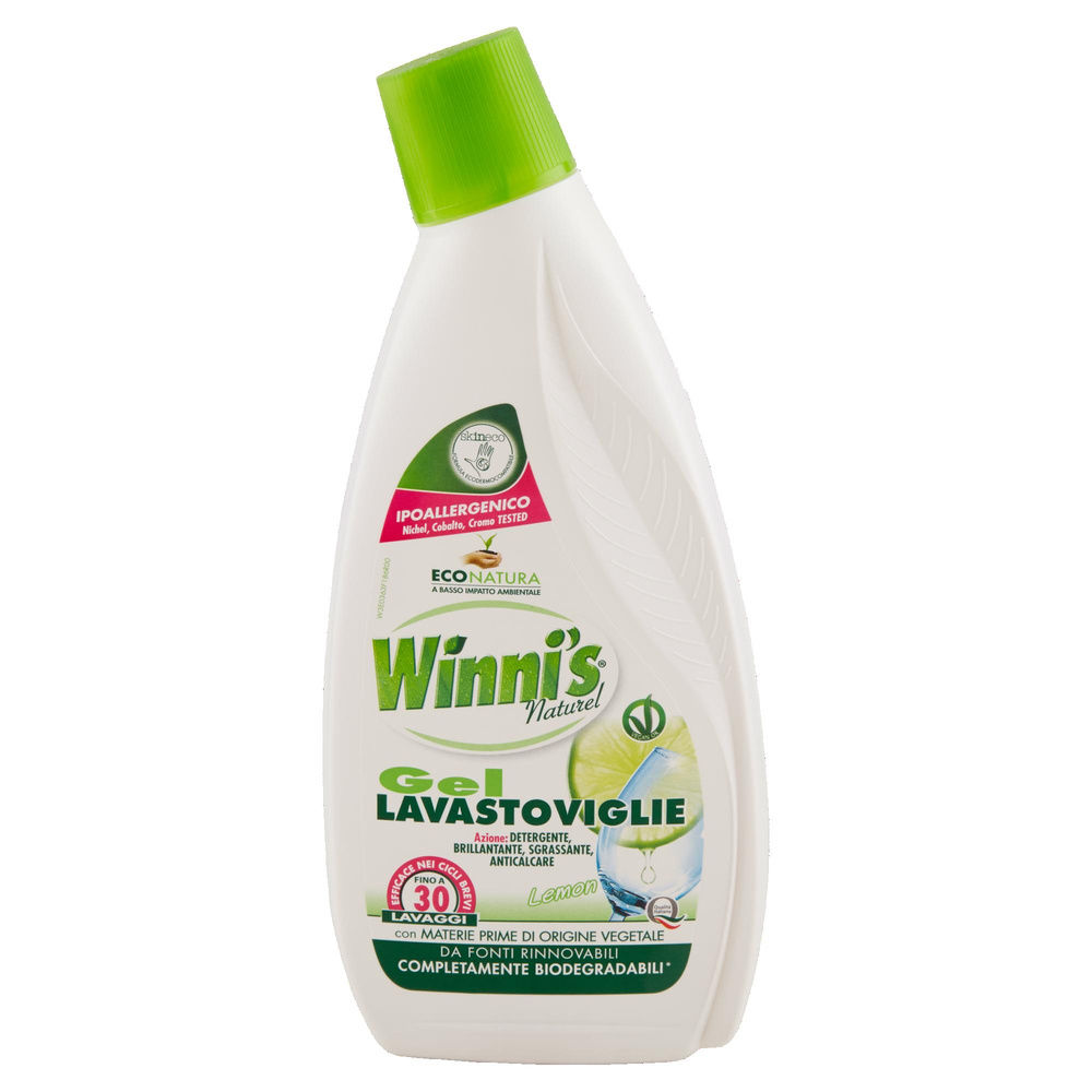 DETERSIVO LAVASTOVIGLIE GEL WINNI"S NATUREL FLACONE 30 LV ML.750 - 3