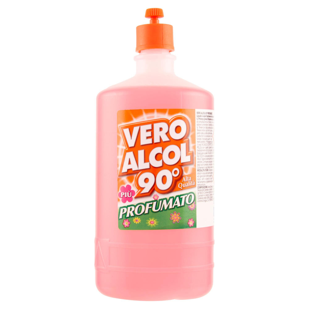 ALCOOL VERO DENATURATO 90 GRADI  CON PROFUMO LAVANDA COLORE ROSSO FL.ML.500 - 0