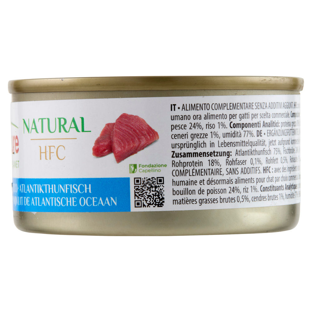 UMIDO GATTO ALMO HFC NATURAL CON TONNO DELL ATLANTICO LATTINA G 70 - 13
