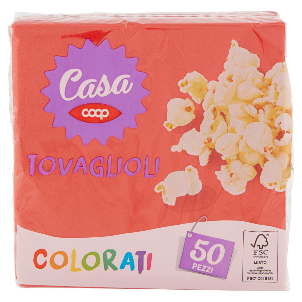 TOVAGLIOLI ROSSI COOP CASA 2VELI 33X33CM FSC PZ 50 - 2