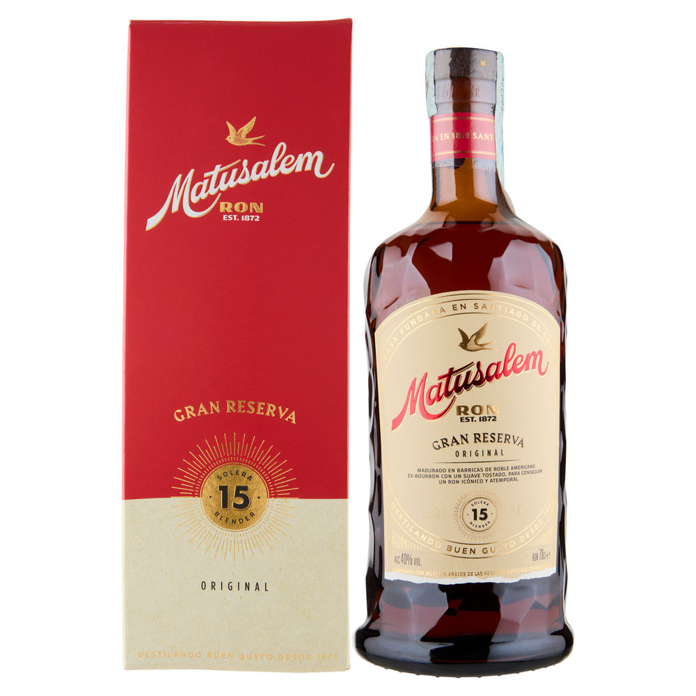 RUM MATUSALEM GRAN RESERVA 15 40 GRADI BOTTIGLIA ML 700 CON GIFT BOX - 0
