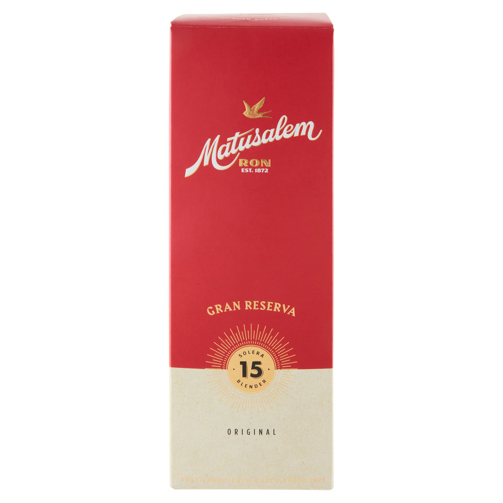 RUM MATUSALEM GRAN RESERVA 15 40 GRADI BOTTIGLIA ML 700 CON GIFT BOX - 11