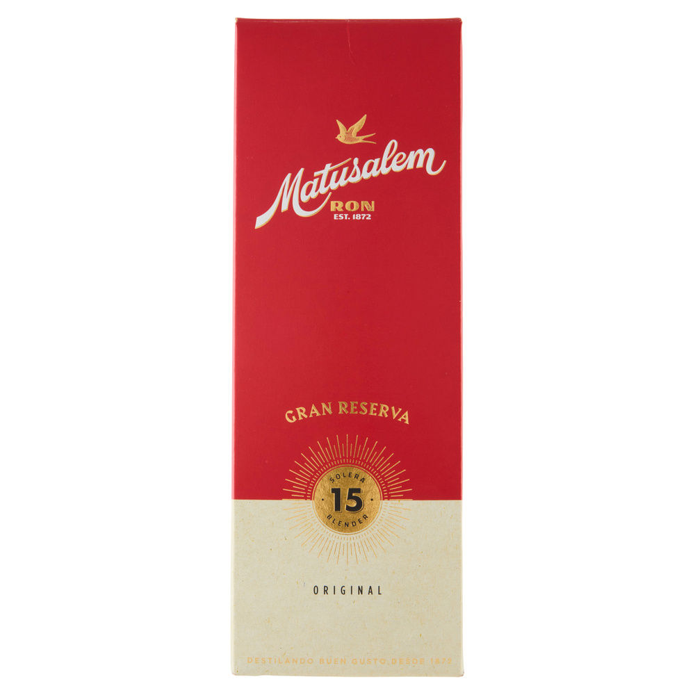 RUM MATUSALEM GRAN RESERVA 15 40 GRADI BOTTIGLIA ML 700 CON GIFT BOX - 10
