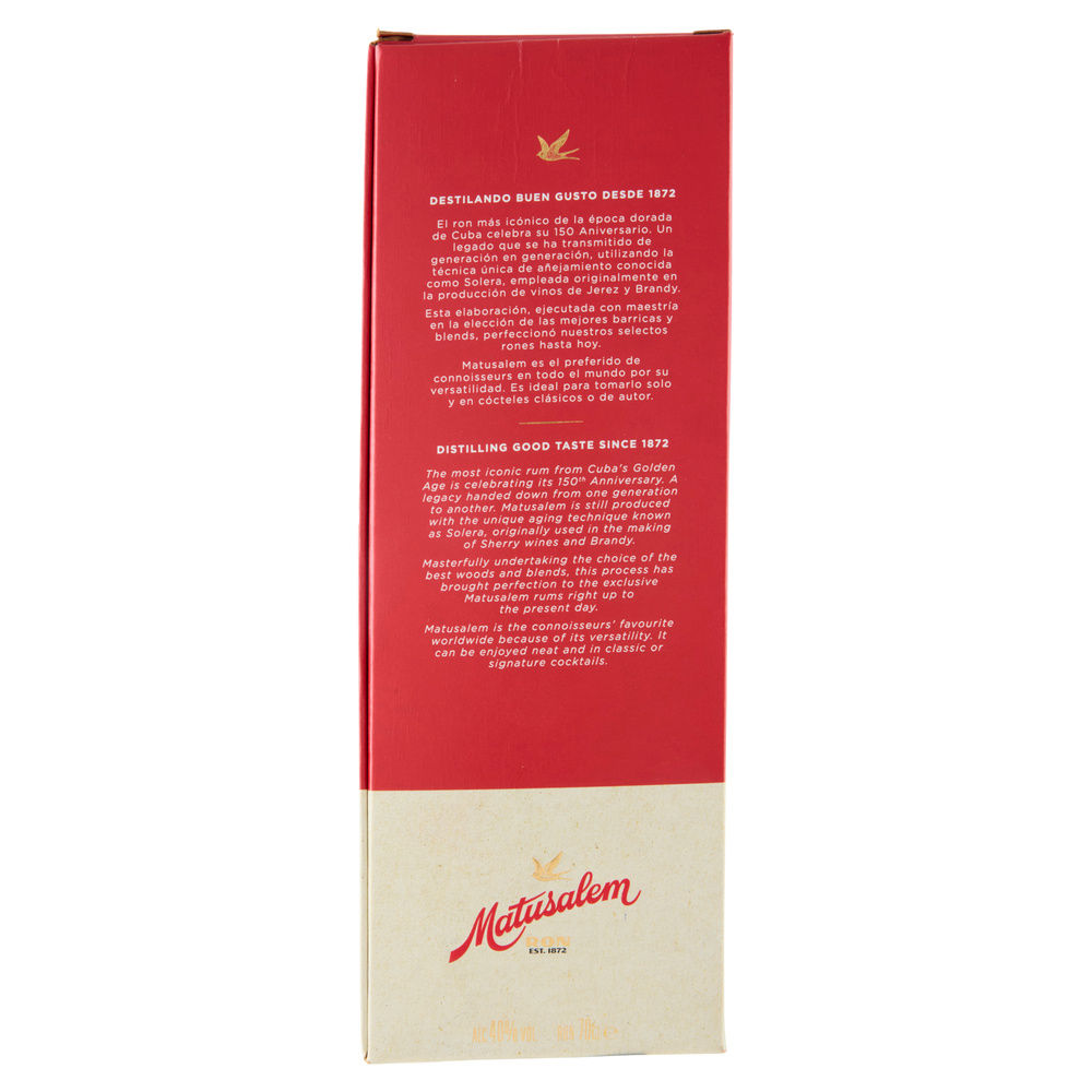 RUM MATUSALEM GRAN RESERVA 15 40 GRADI BOTTIGLIA ML 700 CON GIFT BOX - 14