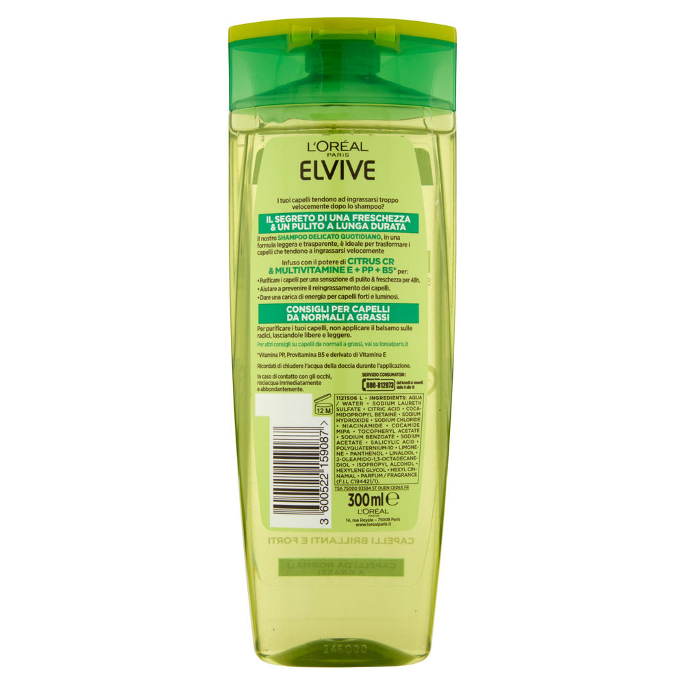 SHAMPOO L'OREAL ELVIVE FRESH MAX  FLACONE ML.300 - 1