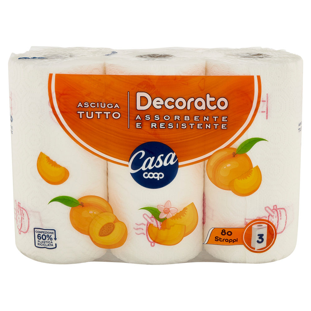 ASCIUGATUTTO COOP CASA DECORATO FSC 2VELI 80STRAPPI PZ.3 - 2