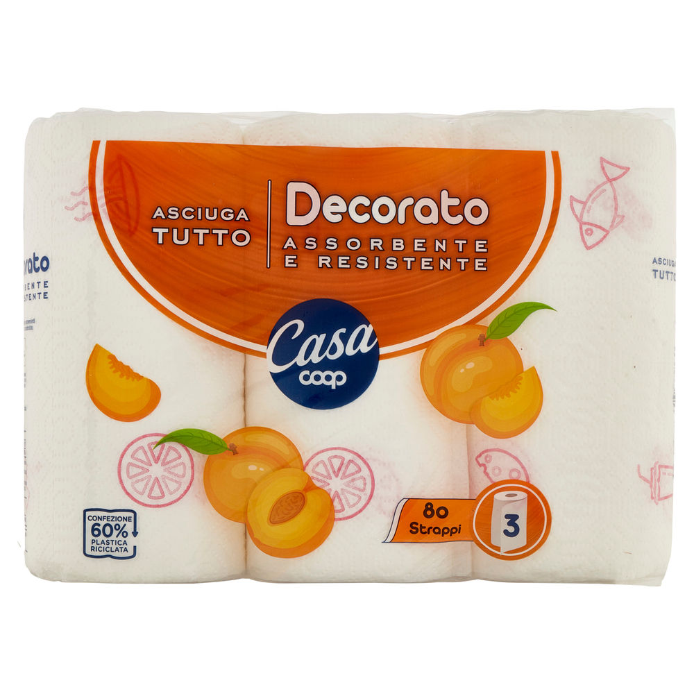 ASCIUGATUTTO COOP CASA DECORATO FSC 2VELI 80STRAPPI PZ.3 - 1