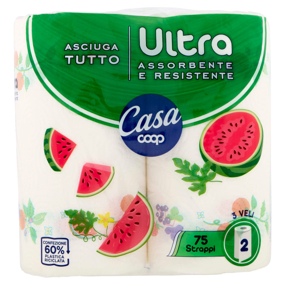 ASCIUGATUTTO ULTRA COOP FSC 3 VELI DECORATI 75 STRAPPI 2 ROTOLI - 14