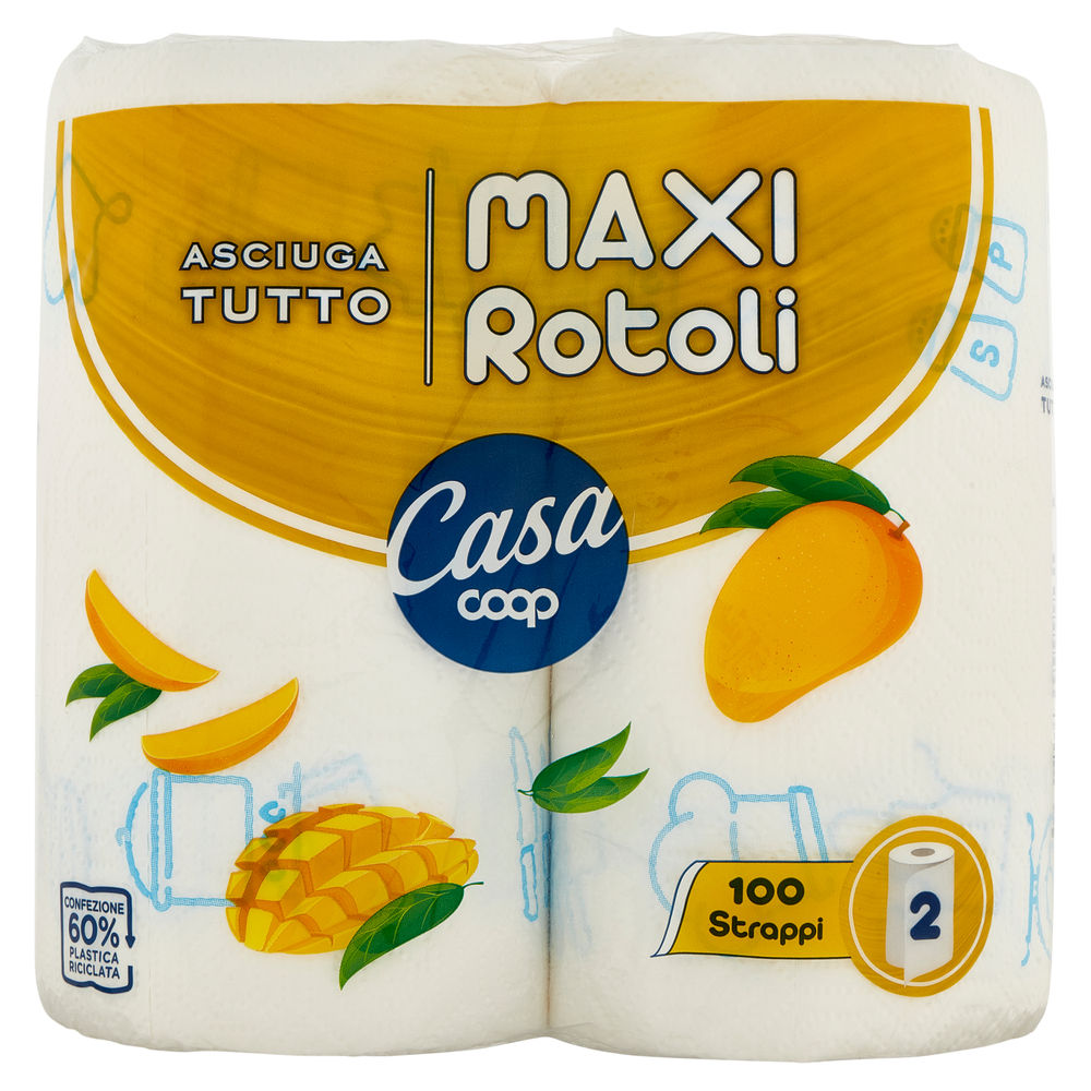 ASCIUGATUTTO COOP FSC 2 VELI DECORATI FSC 100 STRAPPI  MAXI ROTOLI  2PZ - 0