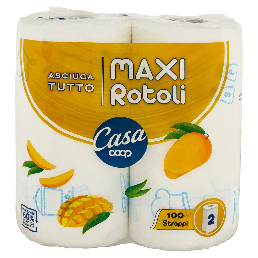 ASCIUGATUTTO COOP FSC 2 VELI DECORATI FSC 100 STRAPPI  MAXI ROTOLI  2PZ - 2