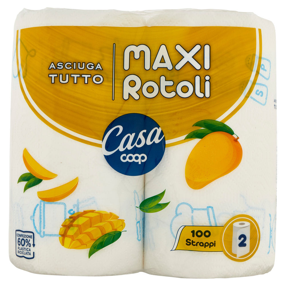 ASCIUGATUTTO COOP FSC 2 VELI DECORATI FSC 100 STRAPPI  MAXI ROTOLI  2PZ - 3