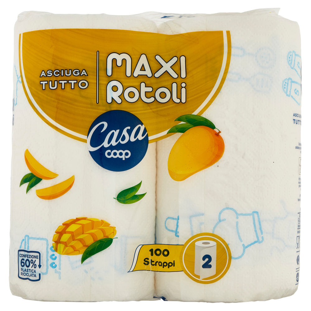 ASCIUGATUTTO COOP FSC 2 VELI DECORATI FSC 100 STRAPPI  MAXI ROTOLI  2PZ - 1