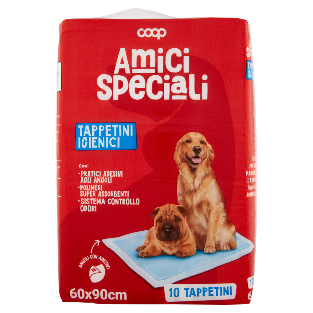 ACC.CANE TAPPETINO IGIENICO AMICI SPECIALI COOP MULTIUSO CM 60X90 CELLO PZ 10 - 0