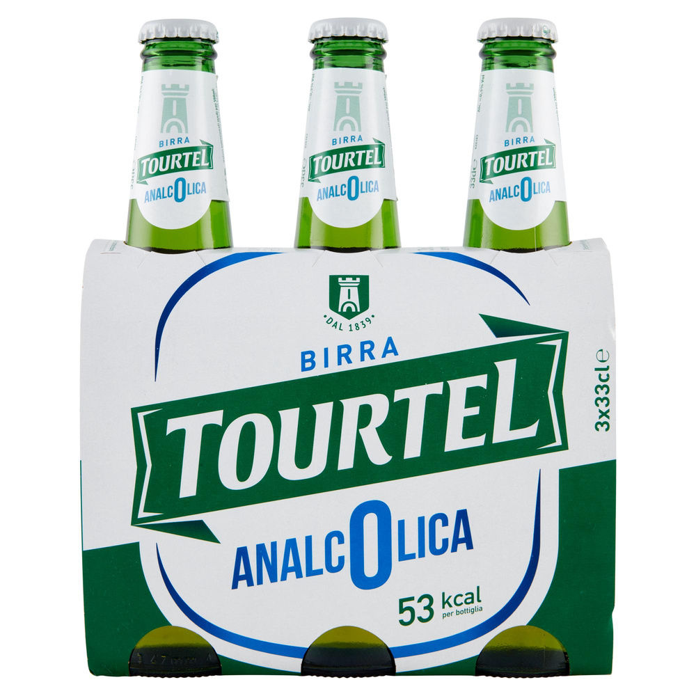 BIRRA ANALCOLICA TOURTEL 0,5 GRADI BOTTIGLIA CLUSTER ML 330 X 3 - 6