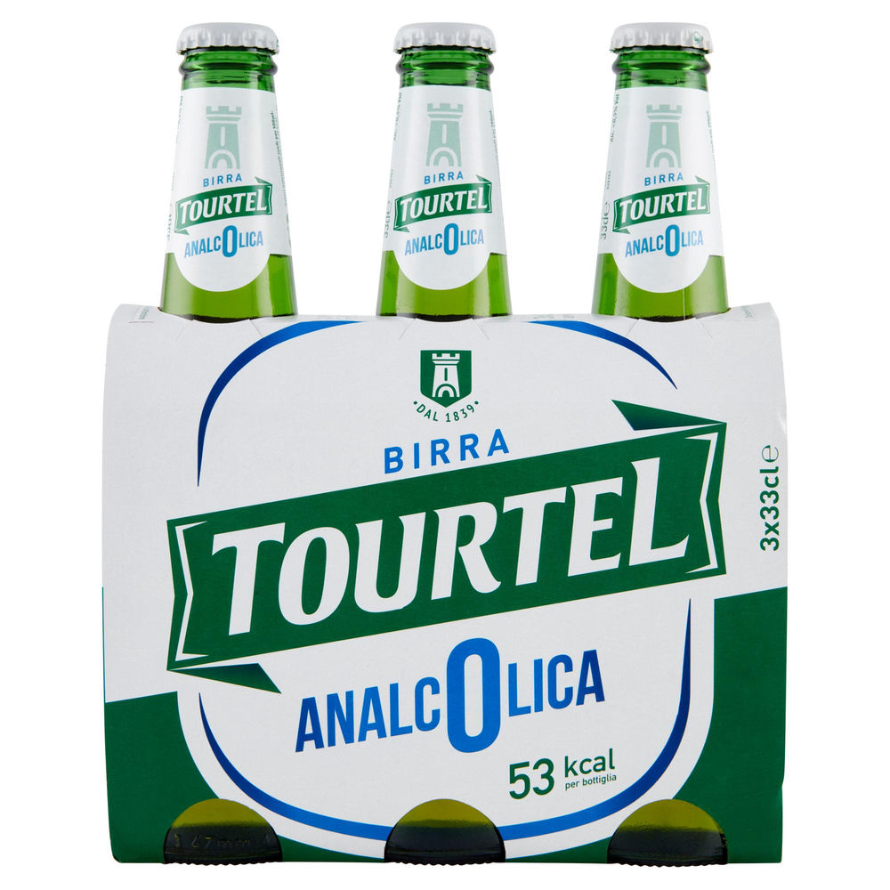 BIRRA ANALCOLICA TOURTEL 0,5 GRADI BOTTIGLIA CLUSTER ML 330 X 3 - 0