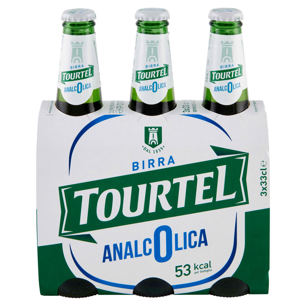 BIRRA ANALCOLICA TOURTEL 0,5 GRADI BOTTIGLIA CLUSTER ML 330 X 3 - 7