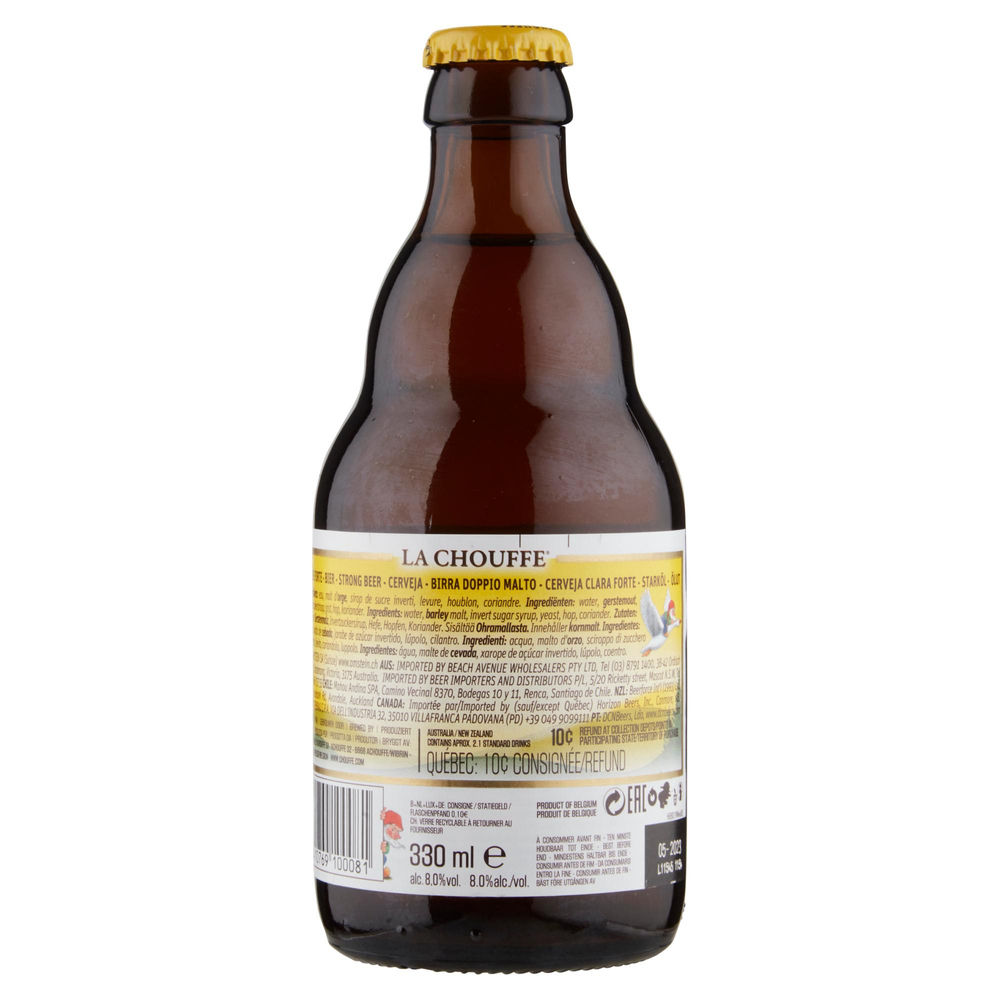 BIRRA LA CHOUFFE GOLDEN ALE 8 GRADI BOTTIGLIA ML 330 - 1