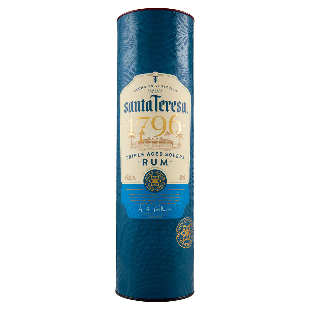 RHUM SANTA TERESA 1796 40 GRADI 15 ANNI SCATOLA ML.700 - 3