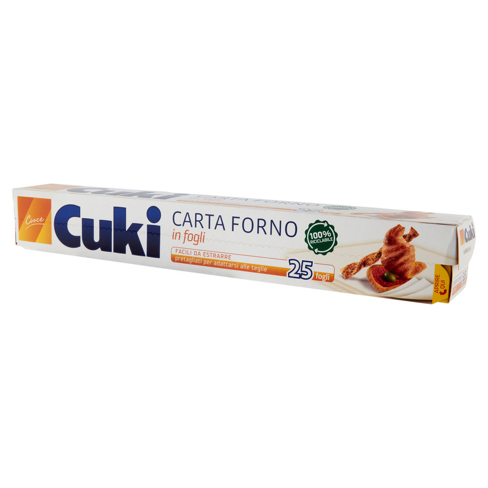 CARTA FORNO CUKI 9,5 MT. FOGLI CM.33X38 X 25 SCATOLA PZ.1 - 8