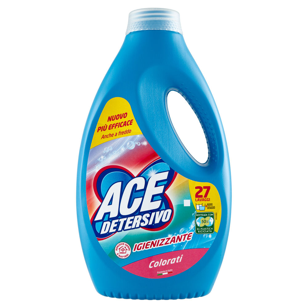 DETERSIVO LAVATRICE LIQUIDO ACE COLORATI IGIENIZZANTE 27LAV L 1,35 - 0