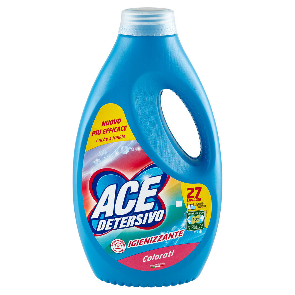 DETERSIVO LAVATRICE LIQUIDO ACE COLORATI IGIENIZZANTE 27LAV L 1,35 - 5