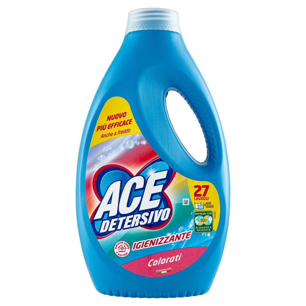 DETERSIVO LAVATRICE LIQUIDO ACE COLORATI IGIENIZZANTE 27LAV L 1,35 - 4