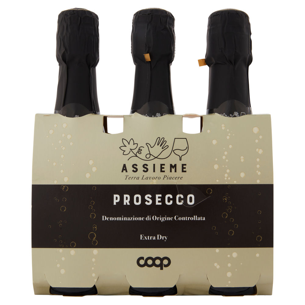 Prosecco doc extra dry assieme coop ml 200 x 3