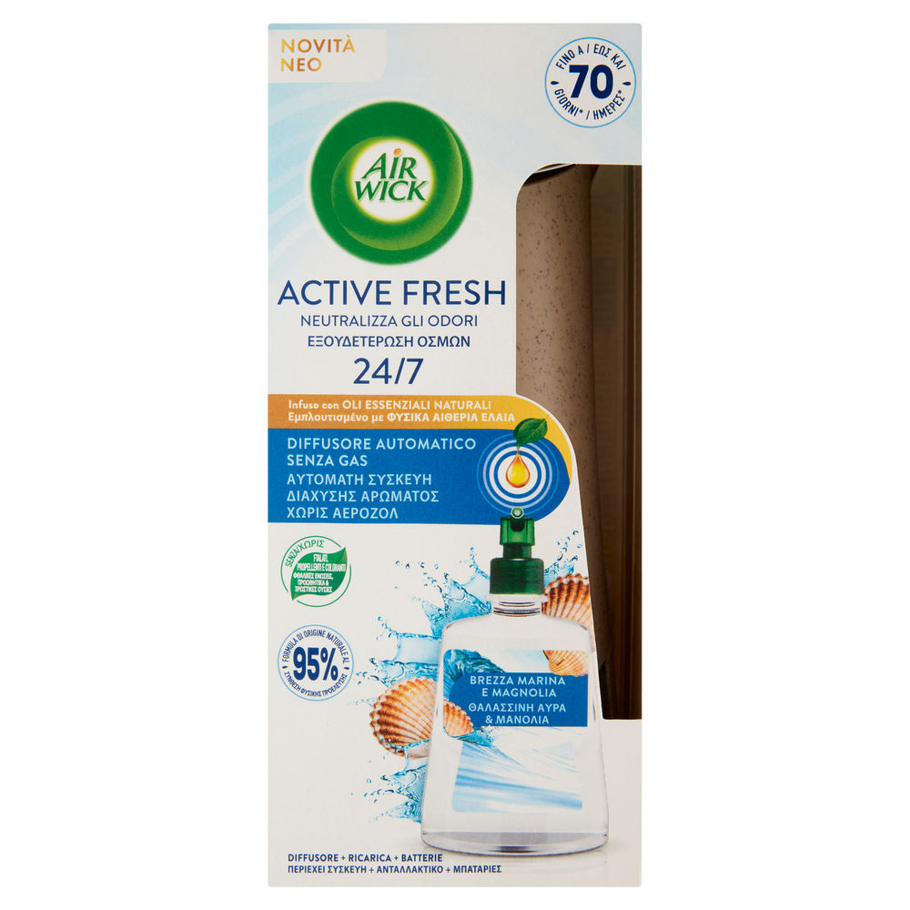 DEODORANTE AMB.AIR WICK ACTIVE FRESH SPRAY AUTOMATICO BREZZA BASE+RICAR.PZ.1 - 0