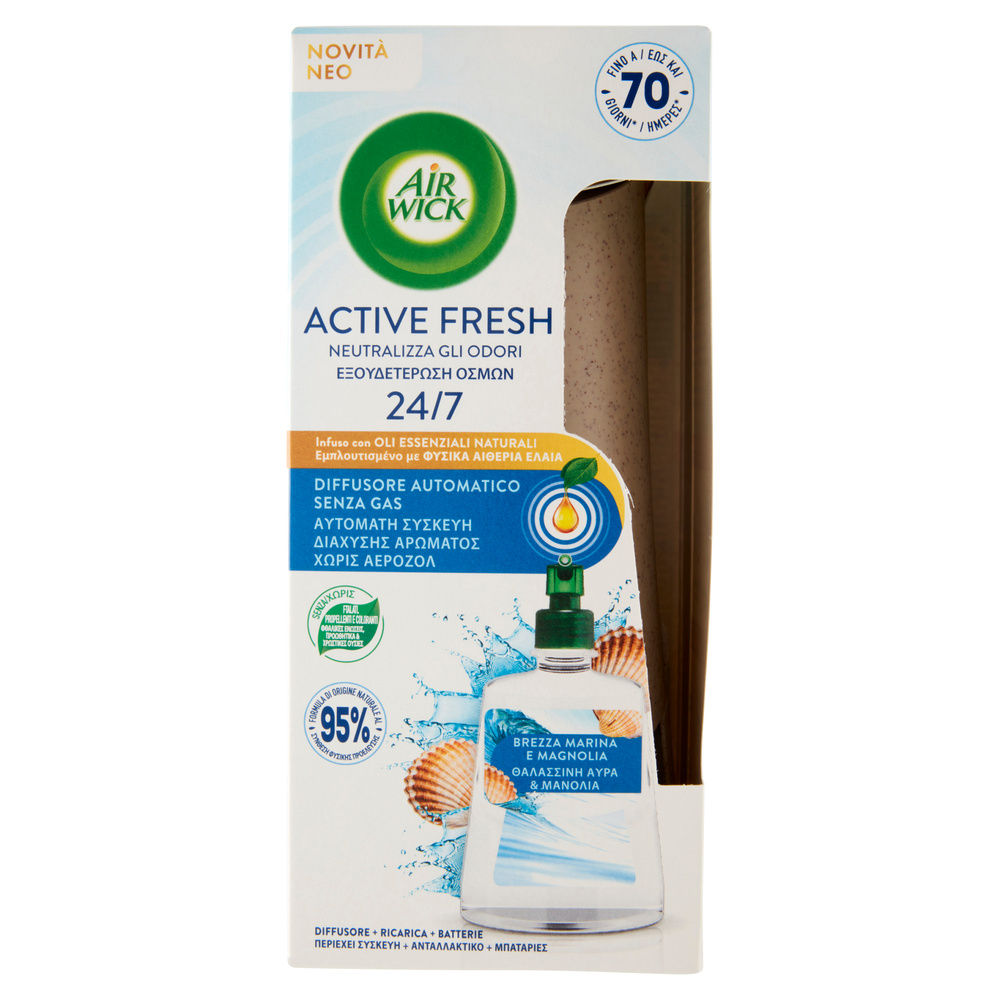 DEODORANTE AMB.AIR WICK ACTIVE FRESH SPRAY AUTOMATICO BREZZA BASE+RICAR.PZ.1 - 7