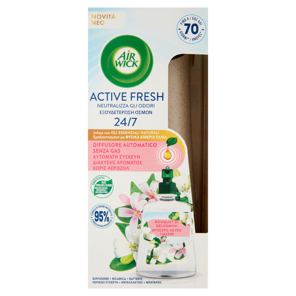 DEODORANTE AMB.AIR WICK ACTIVE FRESH SPRAY AUTOMATICO GELSOMINIO BASE+RICAR.PZ.1 - 0