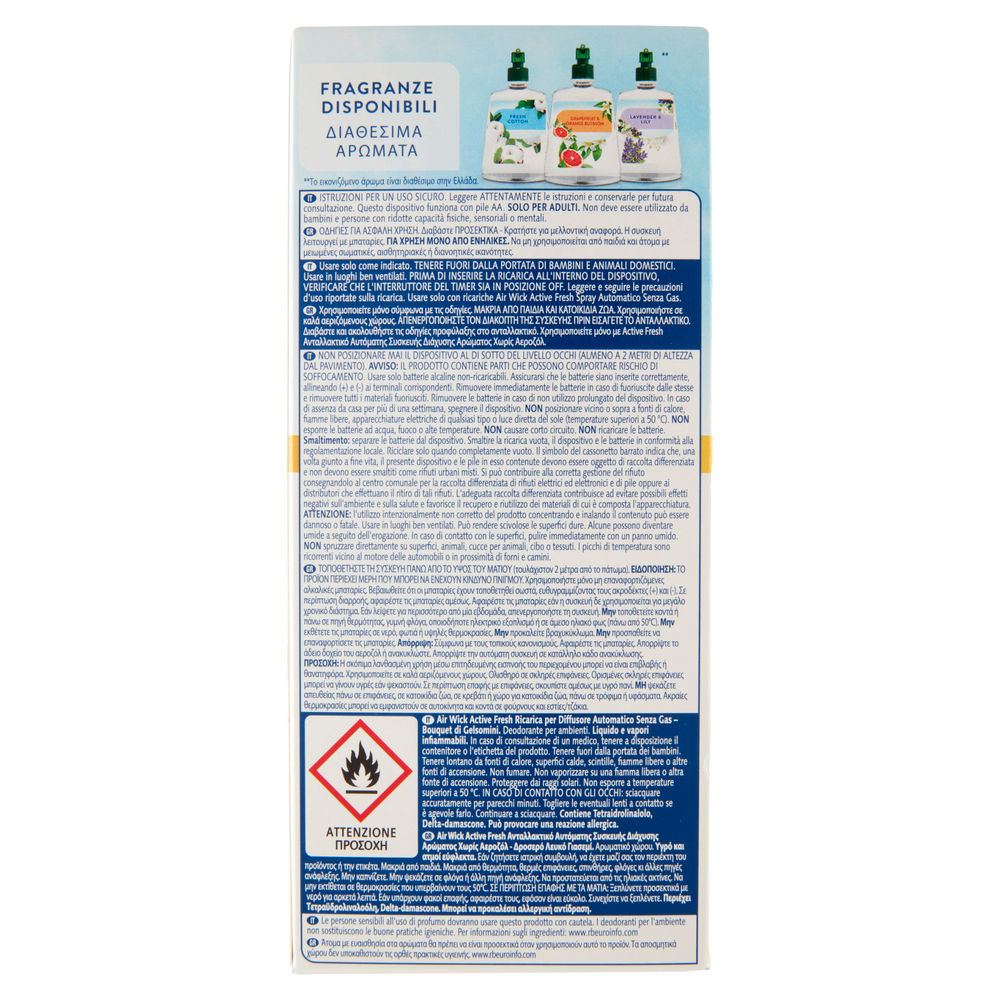DEODORANTE AMB.AIR WICK ACTIVE FRESH SPRAY AUTOMATICO GELSOMINIO BASE+RICAR.PZ.1 - 1