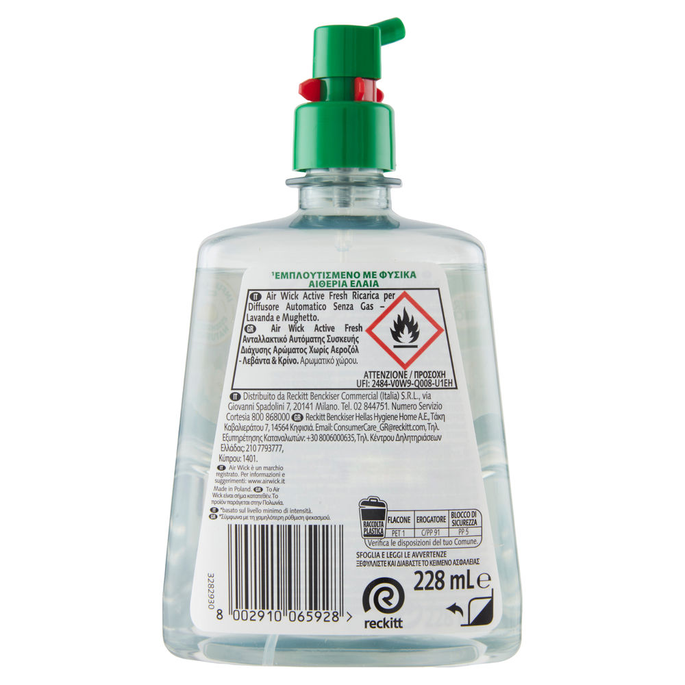 DEODORANTE AMB.RICARICA AIR WICK ACTIVE FRESH SPRAY AUTOMATICO LAVANDA ML 228 - 1
