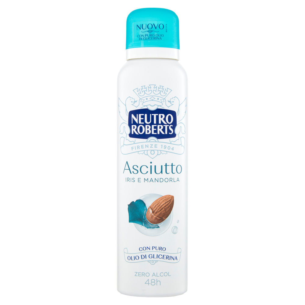 DEODORANTE SPRAY NEUTRO ROBERTS ASCIUTTO IRIS E MANDORLA 150 ML - 2