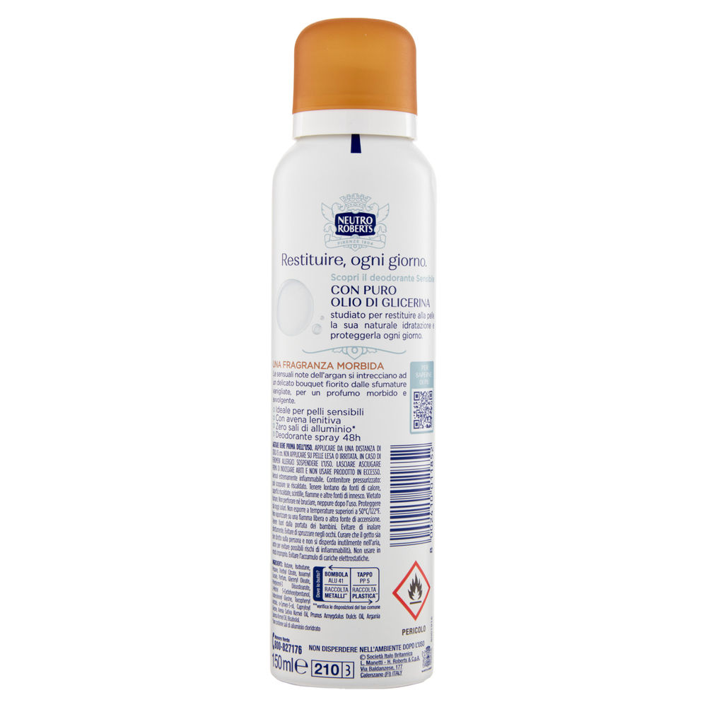 DEODORANTE SPRAY NEUTRO ROBERTS AVENA E ARGAN ML 150 - 1