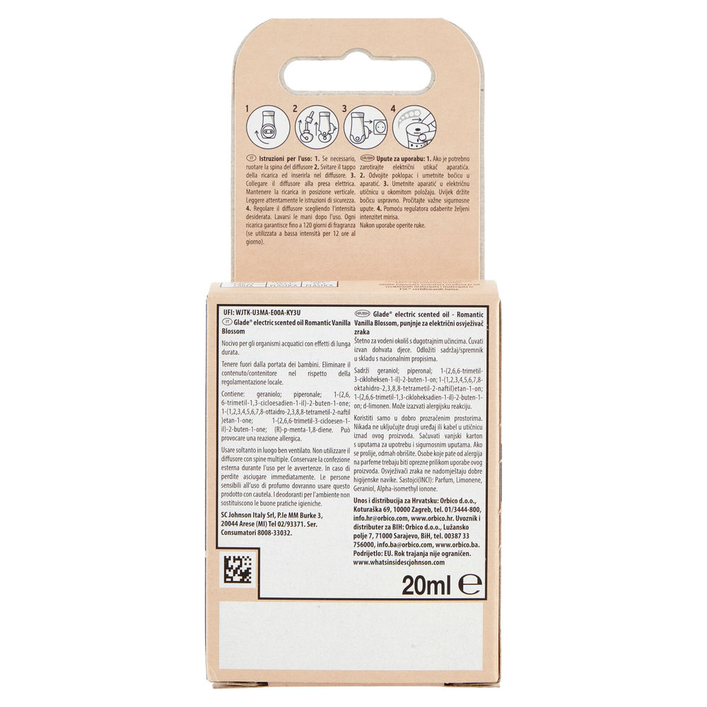 DEO AMBIENTI GLADE ELETTRICO RICARICA ROMANTIC VANILLA ML 20 - 1