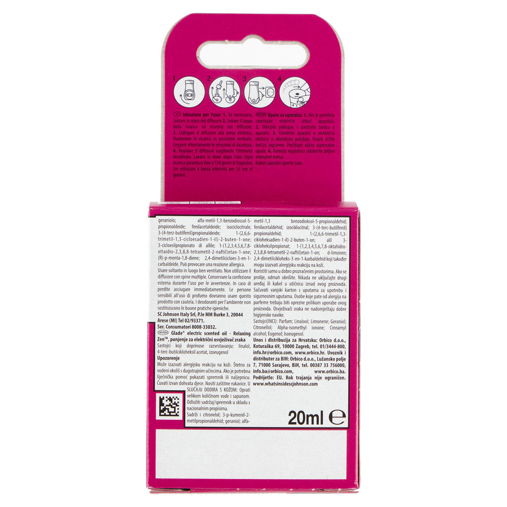 DEO AMBIENTI GLADE ELETTRICO RICARICA RELAXING ZEN V ML 20 - 1