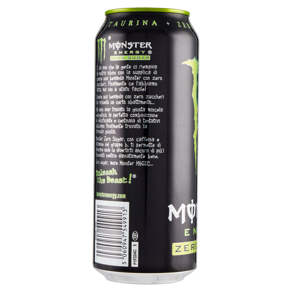 BEVANDA ENERGY DRINK ZERO GREEN MONSTER LATTINA ML 500 - 6